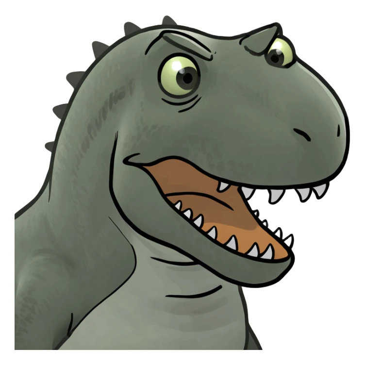 Tyrannosaurus Rex with Grey hair sticker
