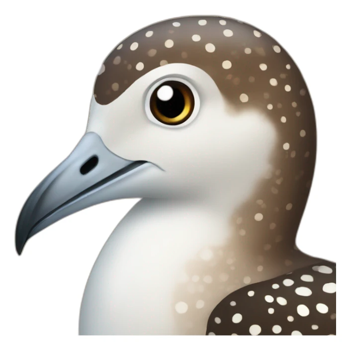 brown speckled sea bird with white spots sticker