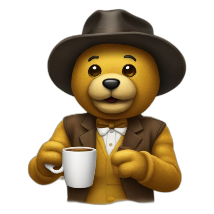 Golden-freddy-boi-un-caffée sticker