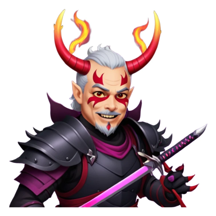 Demon-Horned Warrior sticker