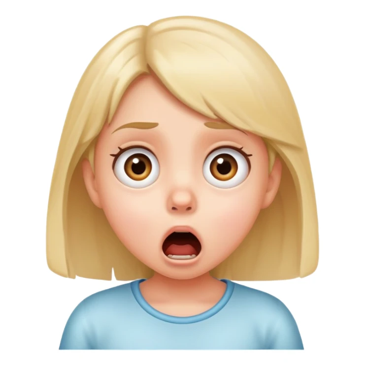 a schocked little girl sticker