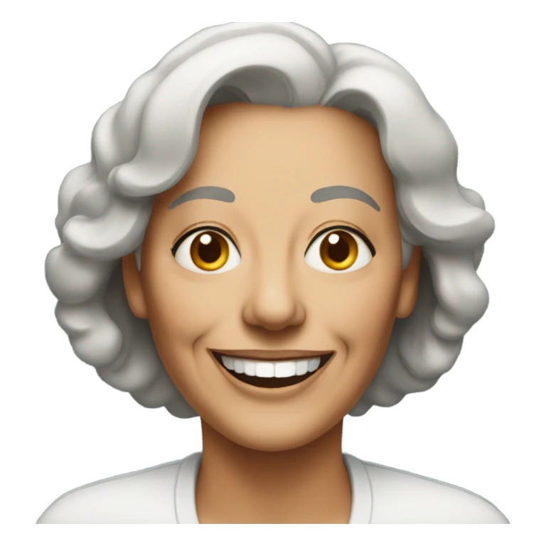 smiling older woman portrait sticker