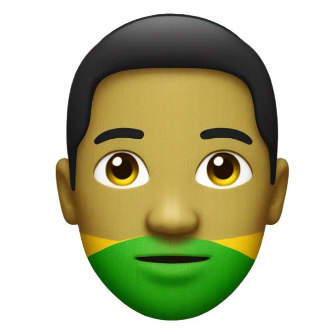 100% in Jamaican colors. Green, black and gold sticker