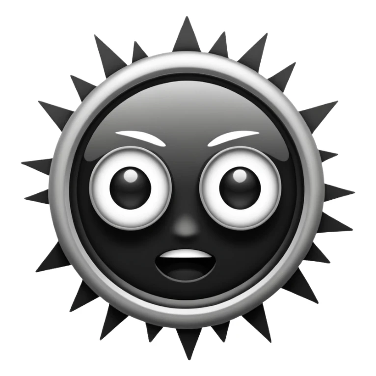 Minimalist emoji-style sticker of a wide open eye with a camera flash bursting into it. High contrast black and white with sharp lines. No gradients.
 sticker