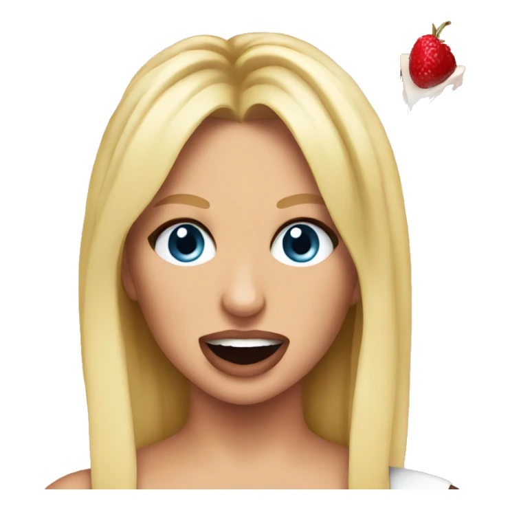 Britney Spears eating a piece of cake sticker