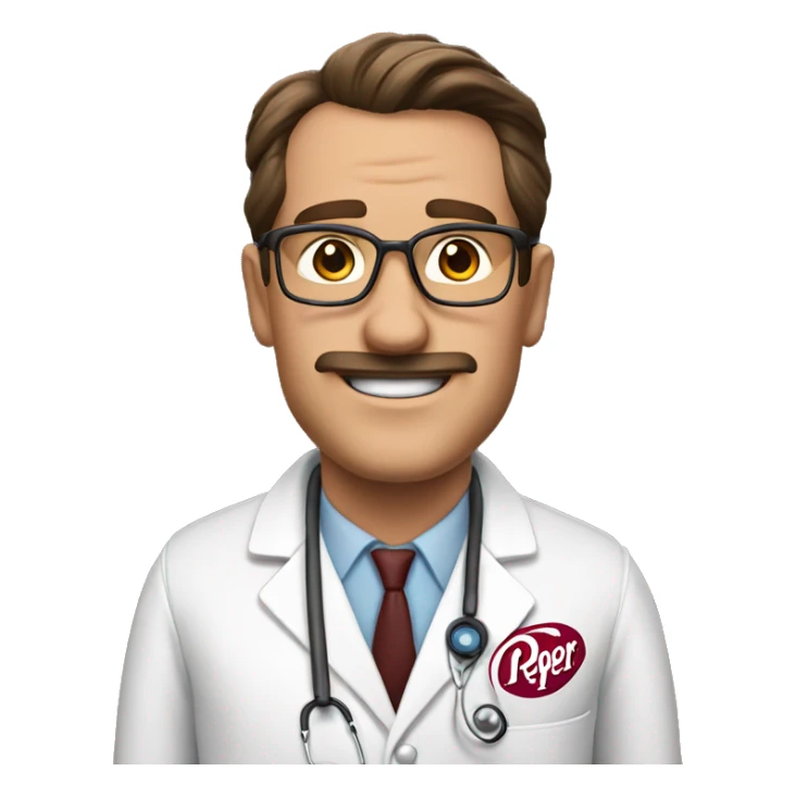 A dr pepper doctor but he has clents names dr peppers sticker