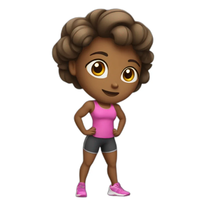 Fille qui fait de la gym  sticker