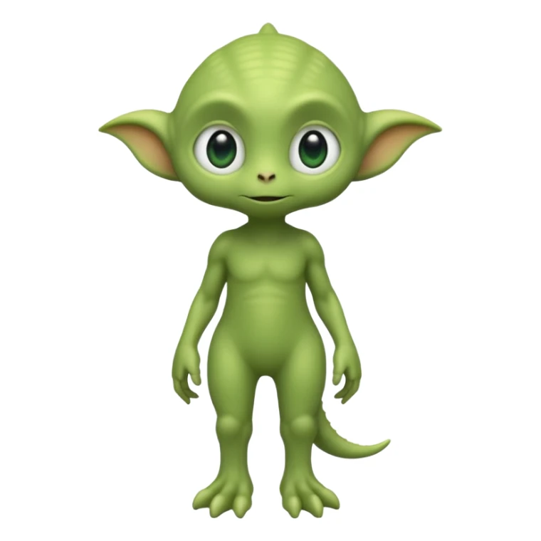 full body cute roughly humanoid peacefull alien furry with 2 legs and eye stalks stands upright and looks intelligent ...wears clothing. not green..looks happy and cudly... doesnt have eyes on face, there is a stalk coming from top of head with a single large eye sticker