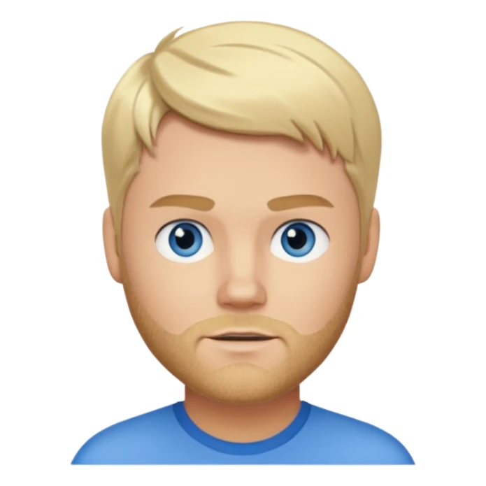 Brian McFadden blonde hair, blue eyes sticker