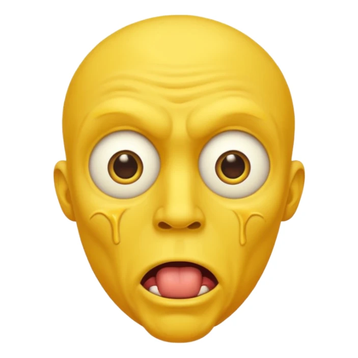 Bog eyed yellow man drooling like a moron sticker