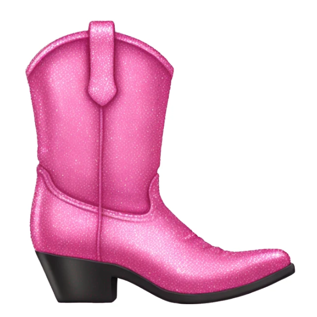 Pink sparkly cowgirl boots  sticker