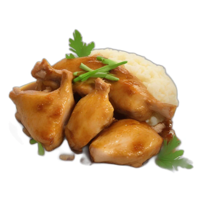 chicken pork adobo dish on a cream plate sticker