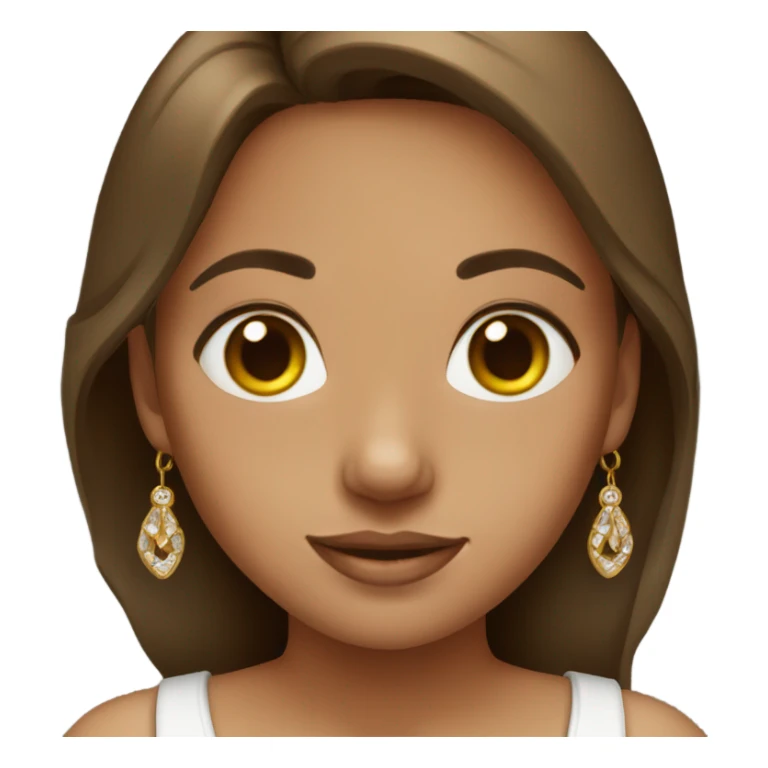 girl with brown hair jewelry sticker
