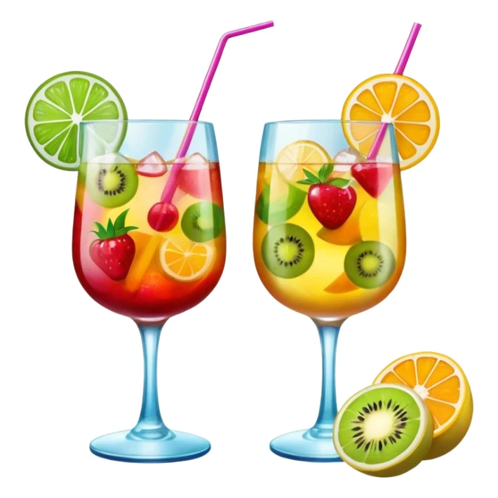 Change this cocktail to emoji style, make cheers action sticker