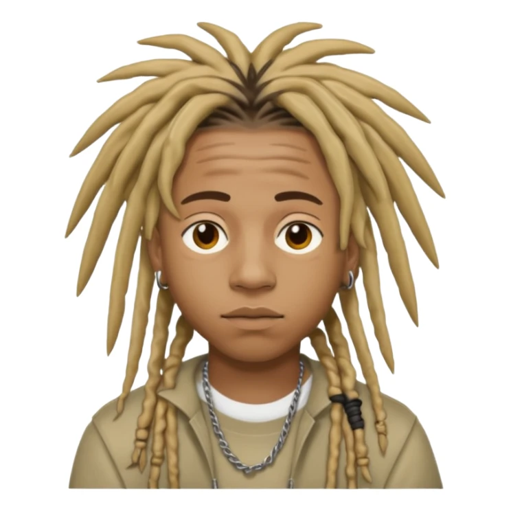 Juice wrld with dreads sticker