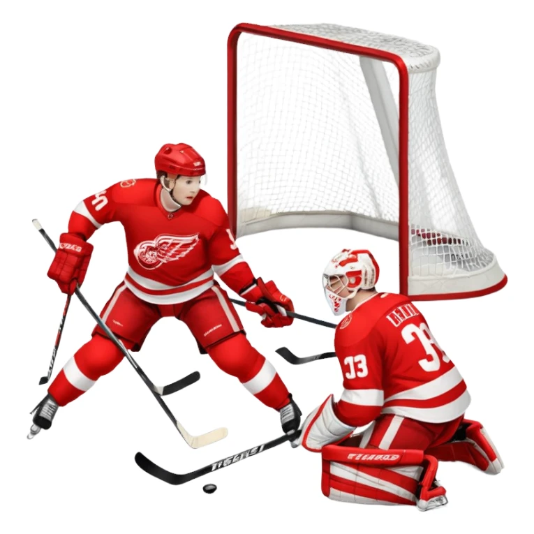Detroit red wings score Philadelphia flyers goalie sticker
