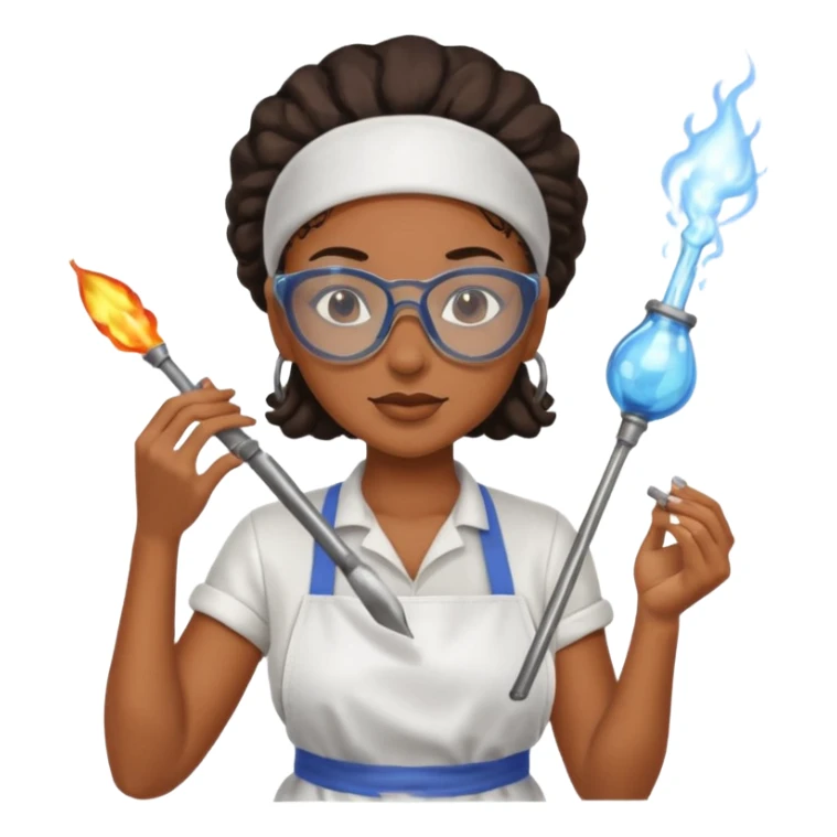 Glass Blower black woman sticker