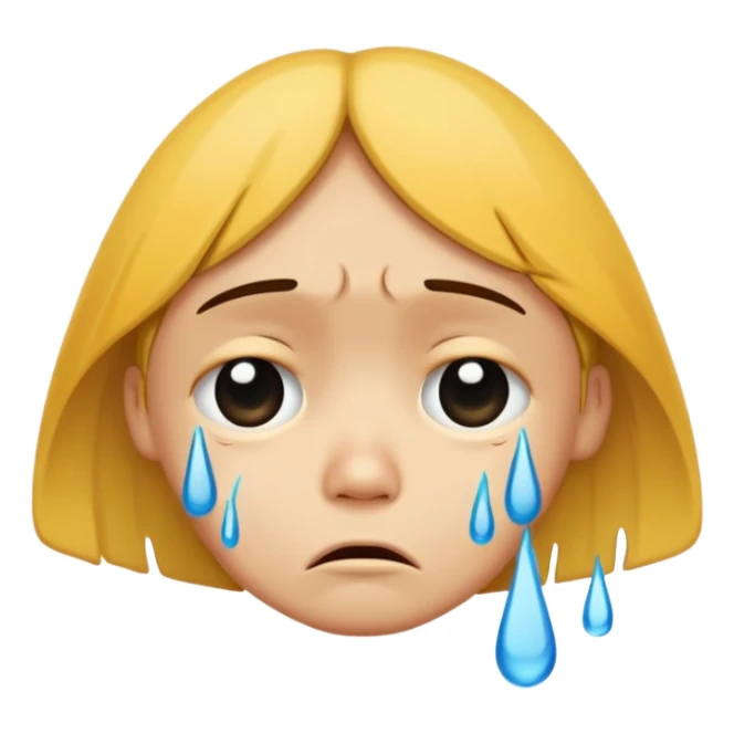 make an emoji like sobbing and make it like a child drew sticker