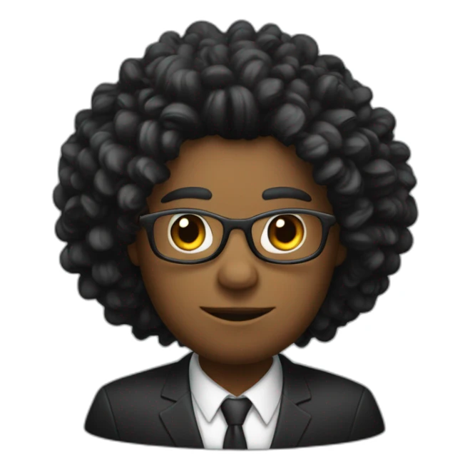 Un noir avec des cheveux frisés sticker