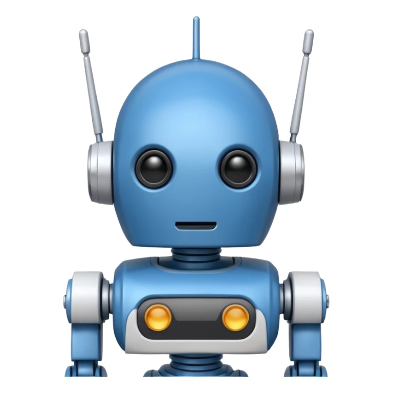 tête de robot cosmonaute bleu et blanc avec une antenne sticker