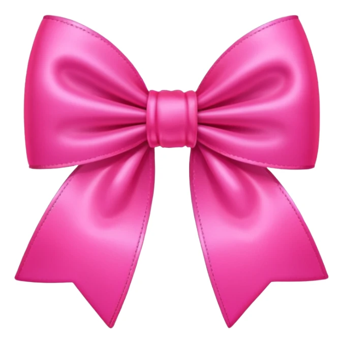 create an emoji for bow in neon pink color sticker