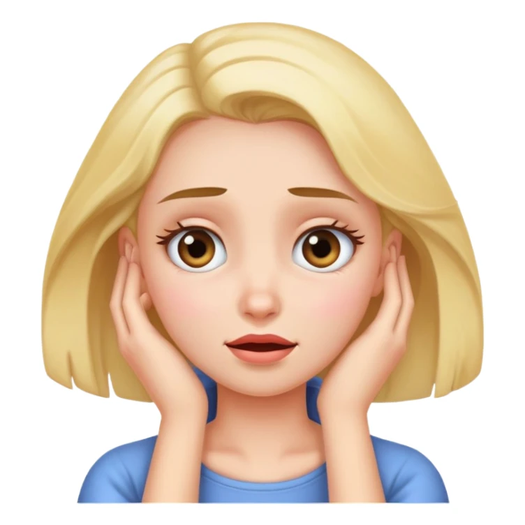 Girl holding her neck and rolling her eyes  sticker