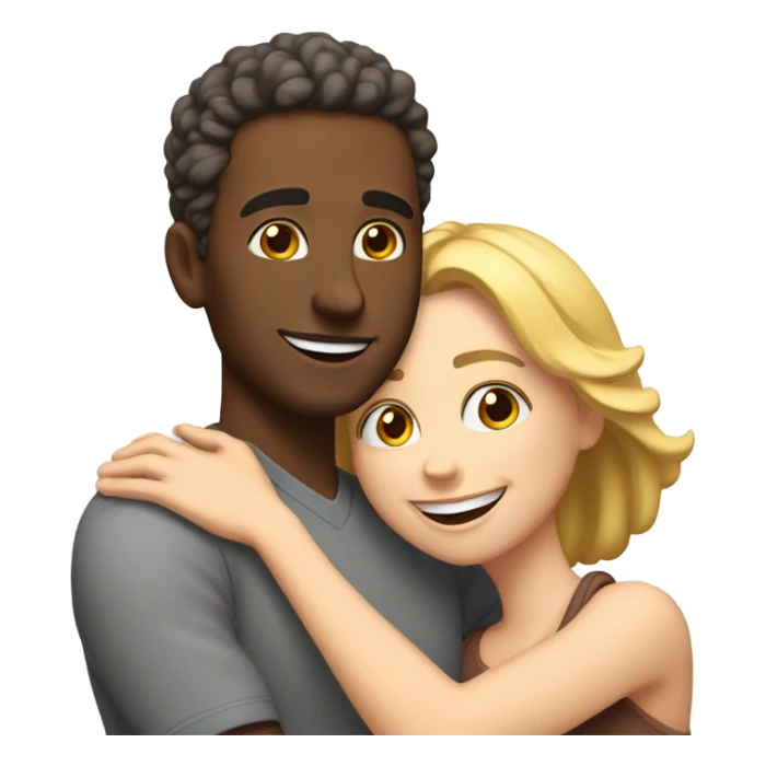 Hyper love WHITE man white woman sticker