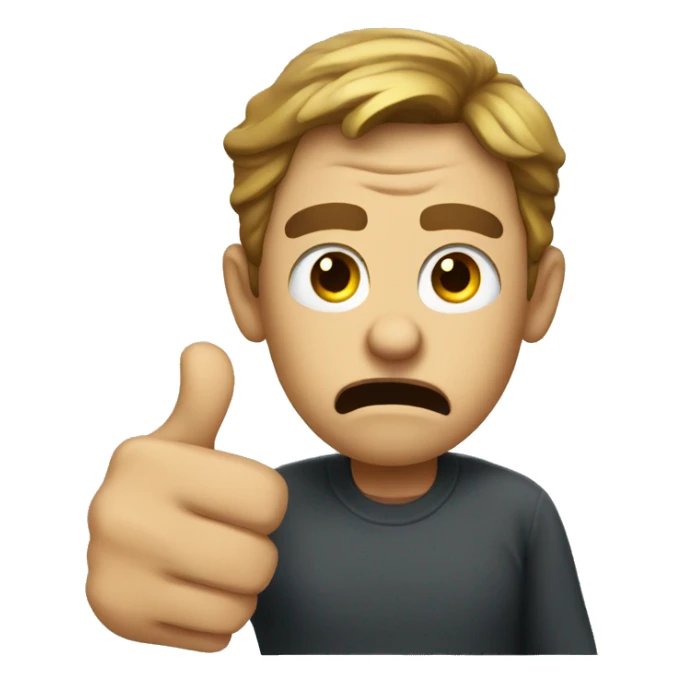 Annoyed thumbs up sticker