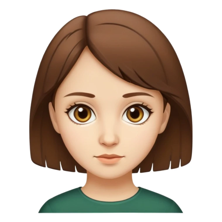 Chechen girl with short brown hair sticker