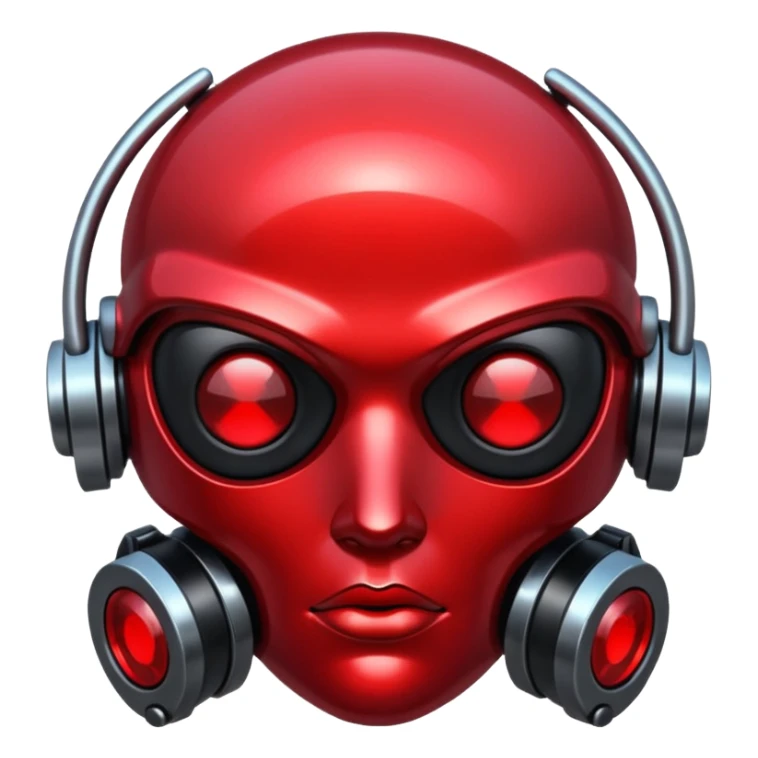 glitter red cyberpunk sticker
