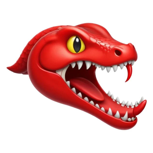 Forked serpent tongue emerging from shadowed mouth, seductive and threatening sticker