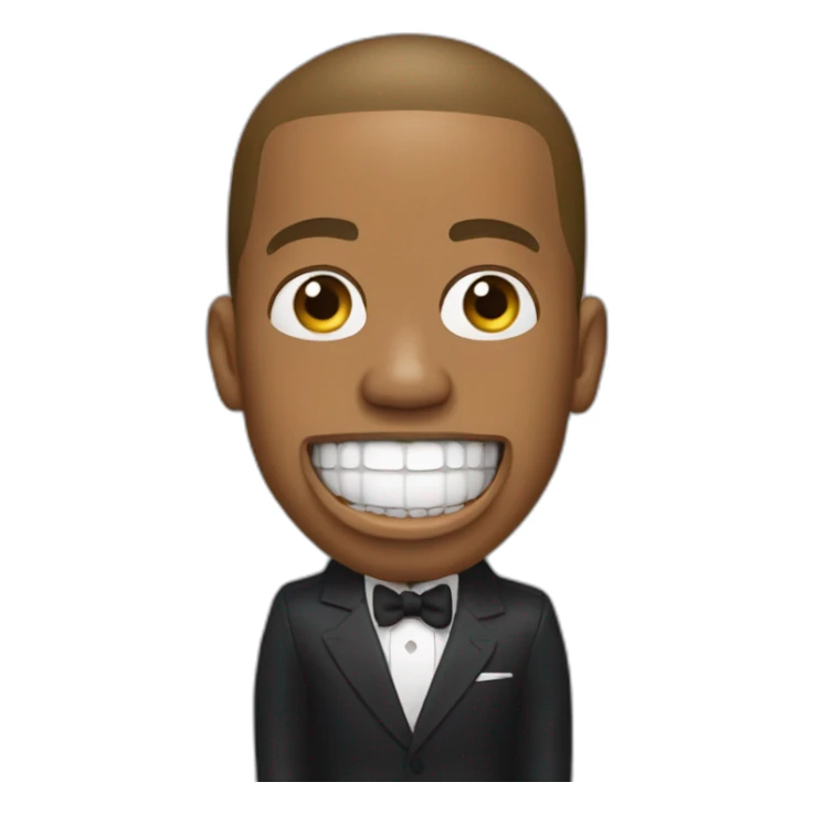 jay z bobbing head to music with mouth open concernedly sticker