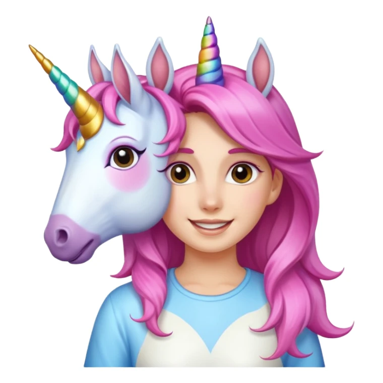 unicorn face scout girl sticker