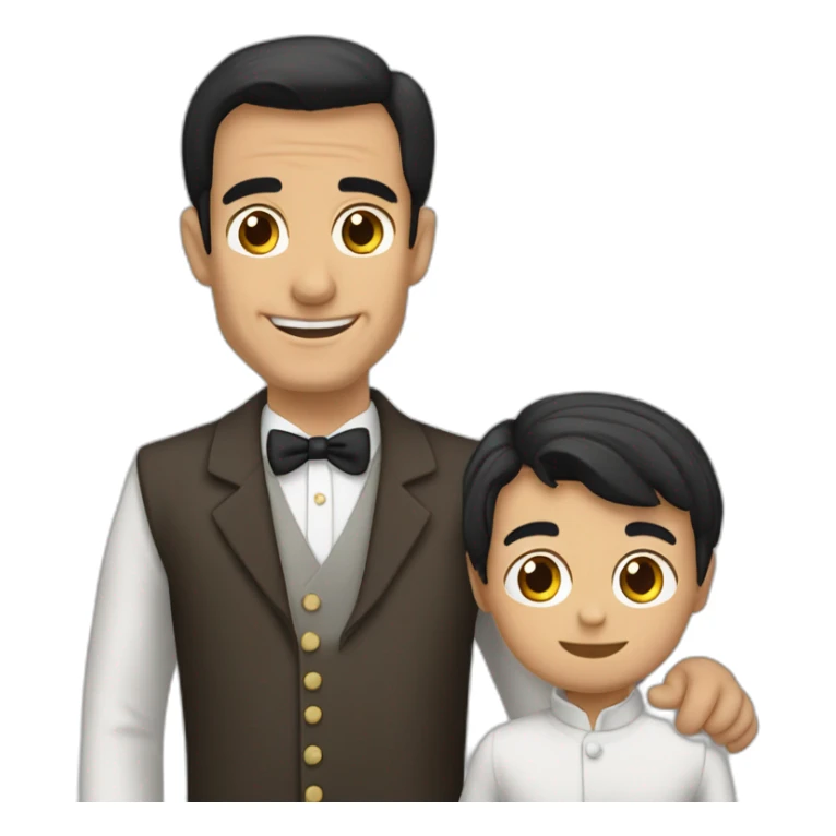 Marcelino Champagnat con un niño en hombros sticker