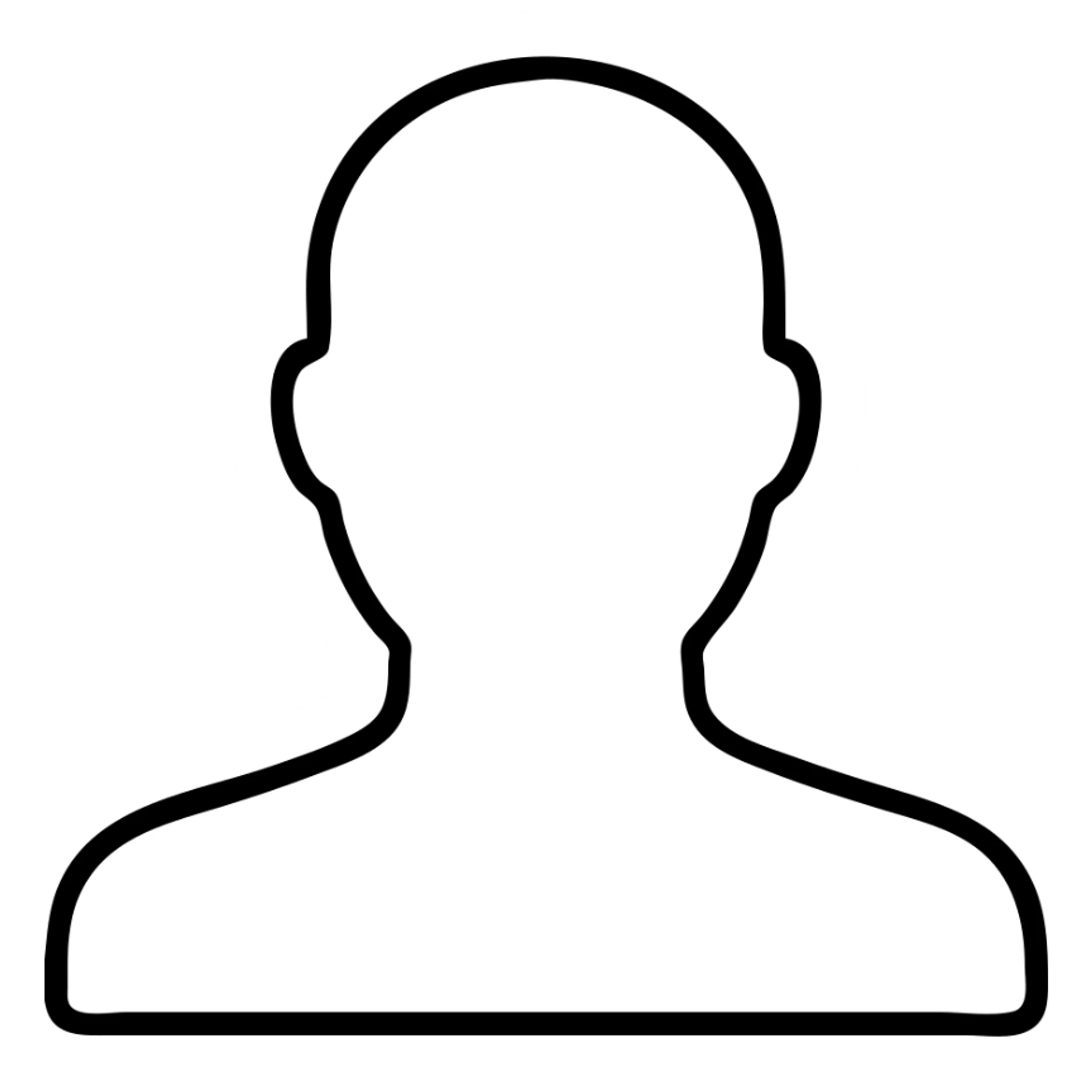 front view human contour from shoulders up, filled entirely with photo-realistic clouds inside, clouds like in reference, no background sticker