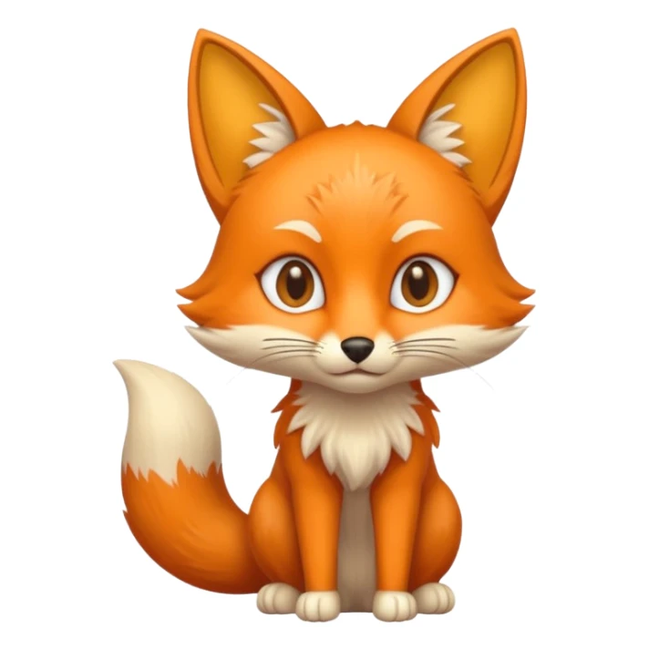 Cat and fox mix with small slim eyes sticker
