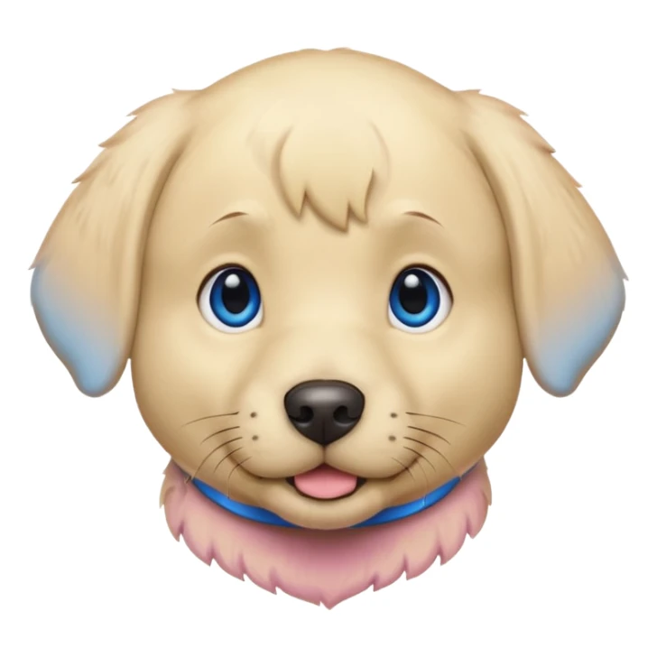 Blonde Labrador with blue eyes  sticker