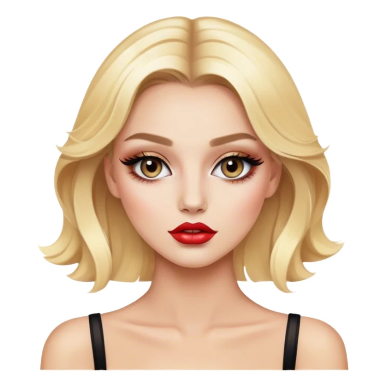 luxury blonde makeup artist fashion model sticker