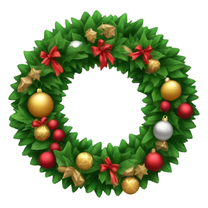 Christmas wreath sticker