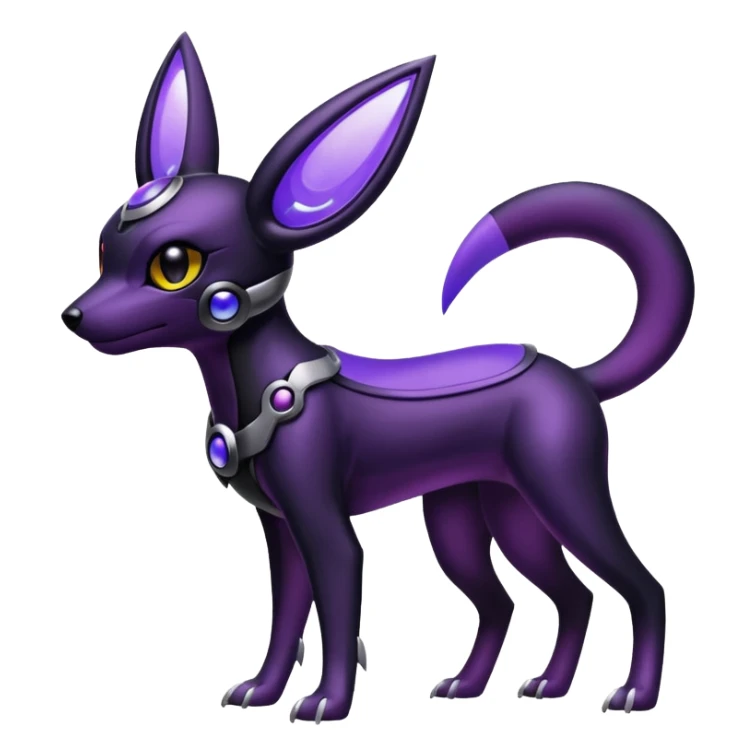 Futuristic Umbreon-Houndoom-Genesect-Pokémon-Fakémon-hybrid-creature sticker