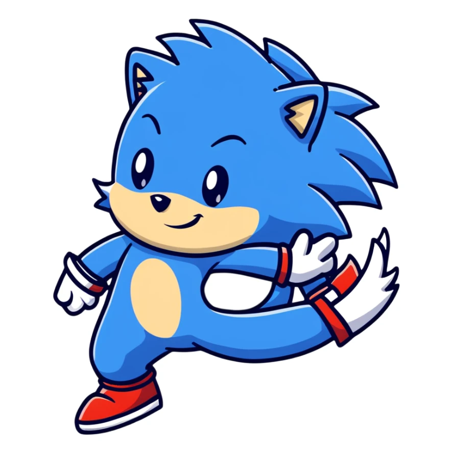 Sonic the blue hedgehog and Silver the white/silver hedgehog holding hands together as friends sticker