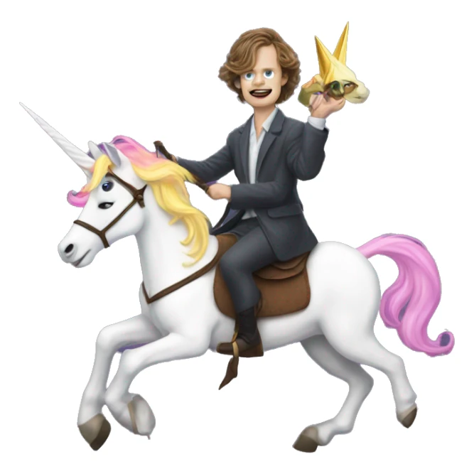 Matthew grey gubler riding a unicorn sticker