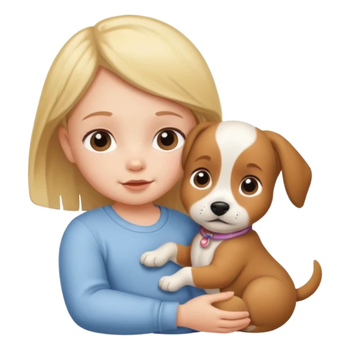 Baby with Dog. sticker