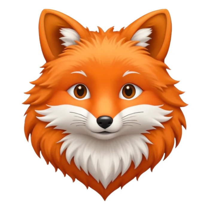 Heart Made by fox fur without the face of the fox sticker