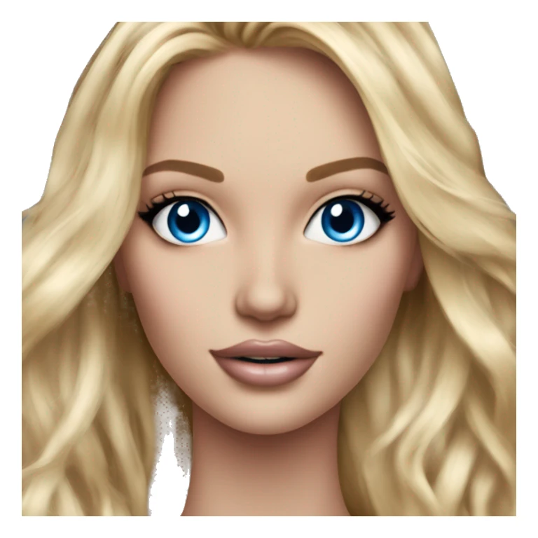 Realistic victoria secret model blonde blue eyes  sticker