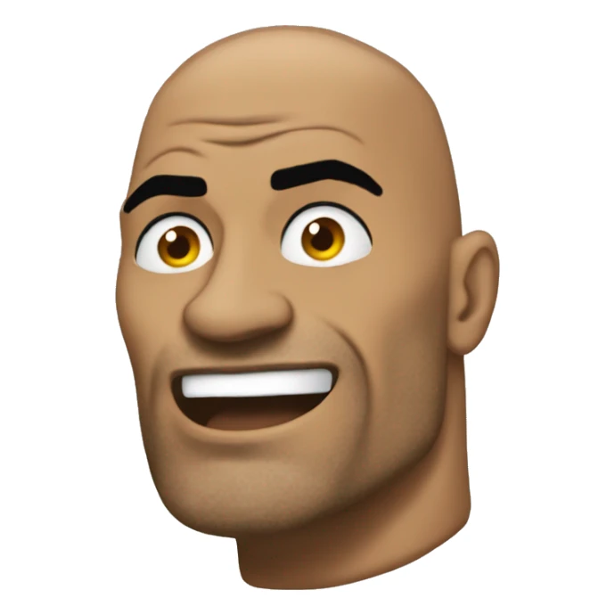 The rock head sticking out of a  sticker