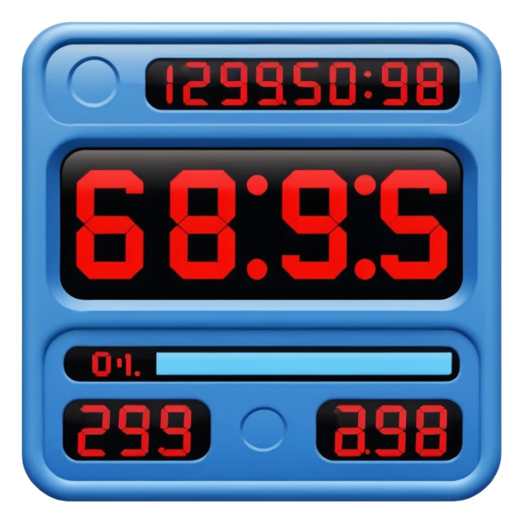 electronic score board blue (#00A3E0) and red (#F9423A) sticker