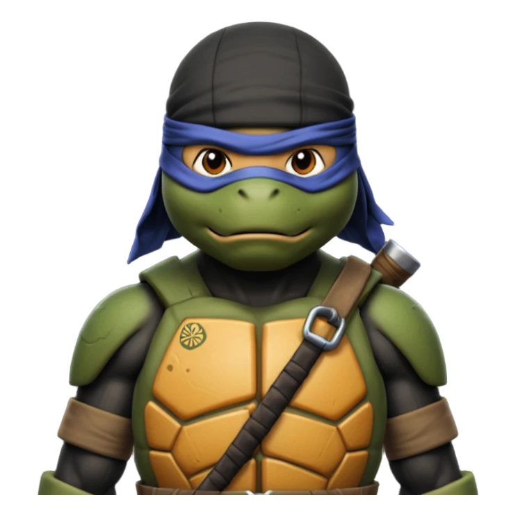 Teenage Mutant Ninja Turtles dressed in black ninja attire sticker