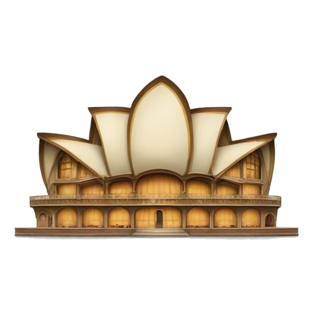 An opera house with a " Windows" logo on top  sticker