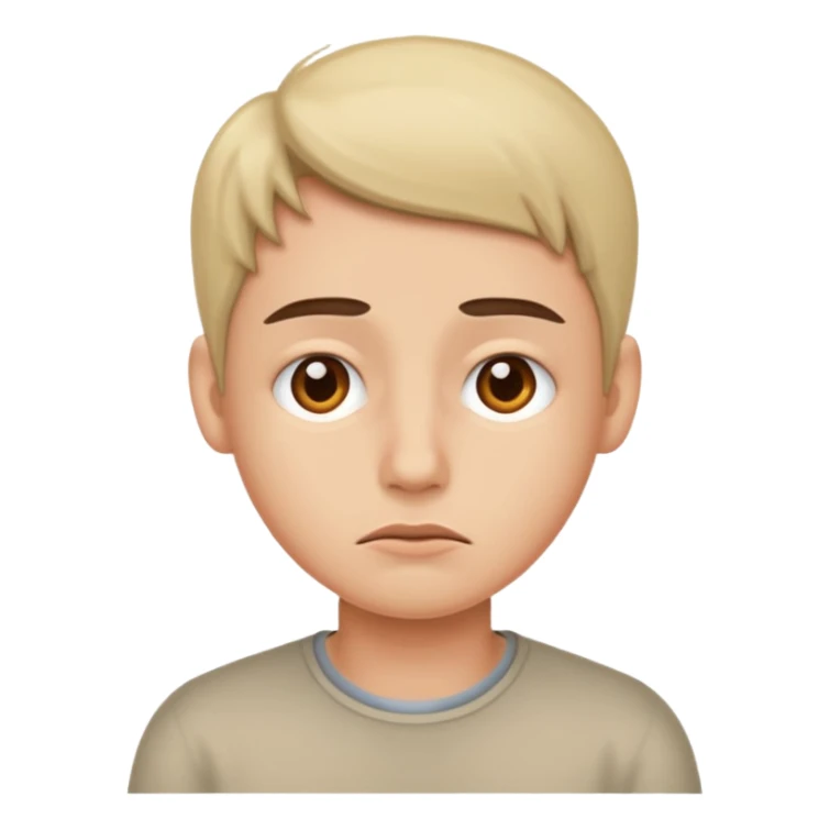 Emoji of a boring person sticker